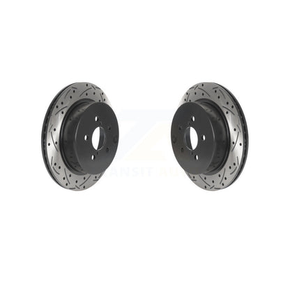 Coated Drill Slot Disc Brake Rotors Rear Pair For 2014-2018 Subaru Forester 2.0L