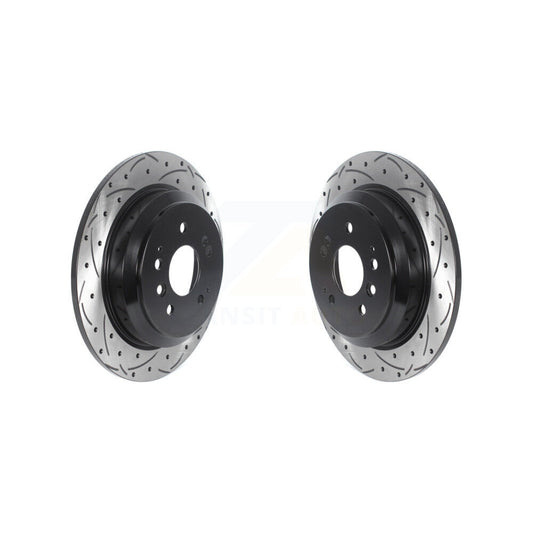 Coated Drill Slot Disc Brake Rotors Rear Pair For Honda Pilot Ridgeline Passport