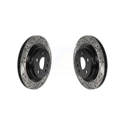 Drilled Slot Brake Rotors Rear Pair For BMW X1 Mini Cooper Countryman X2 Clubman