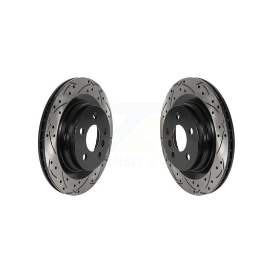Drilled Slot Brake Rotors Rear Pair For BMW X1 Mini Cooper Countryman X2 Clubman