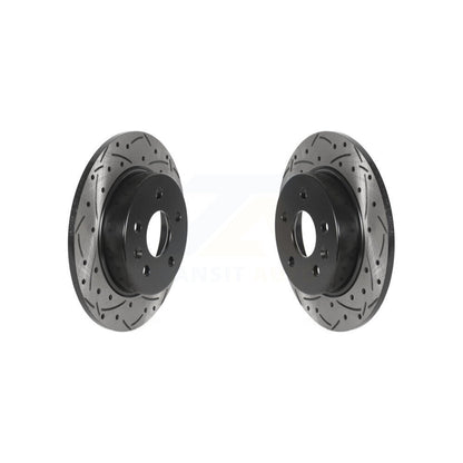 Coat Drill Slot Disc Brake Rotors Rear Pair For Chevrolet Cruze Bolt EV EUV Volt