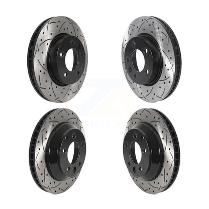 Drilled Slot Disc Brake Rotor Hub Assembly Front Rear Kit For Volkswagen Touareg