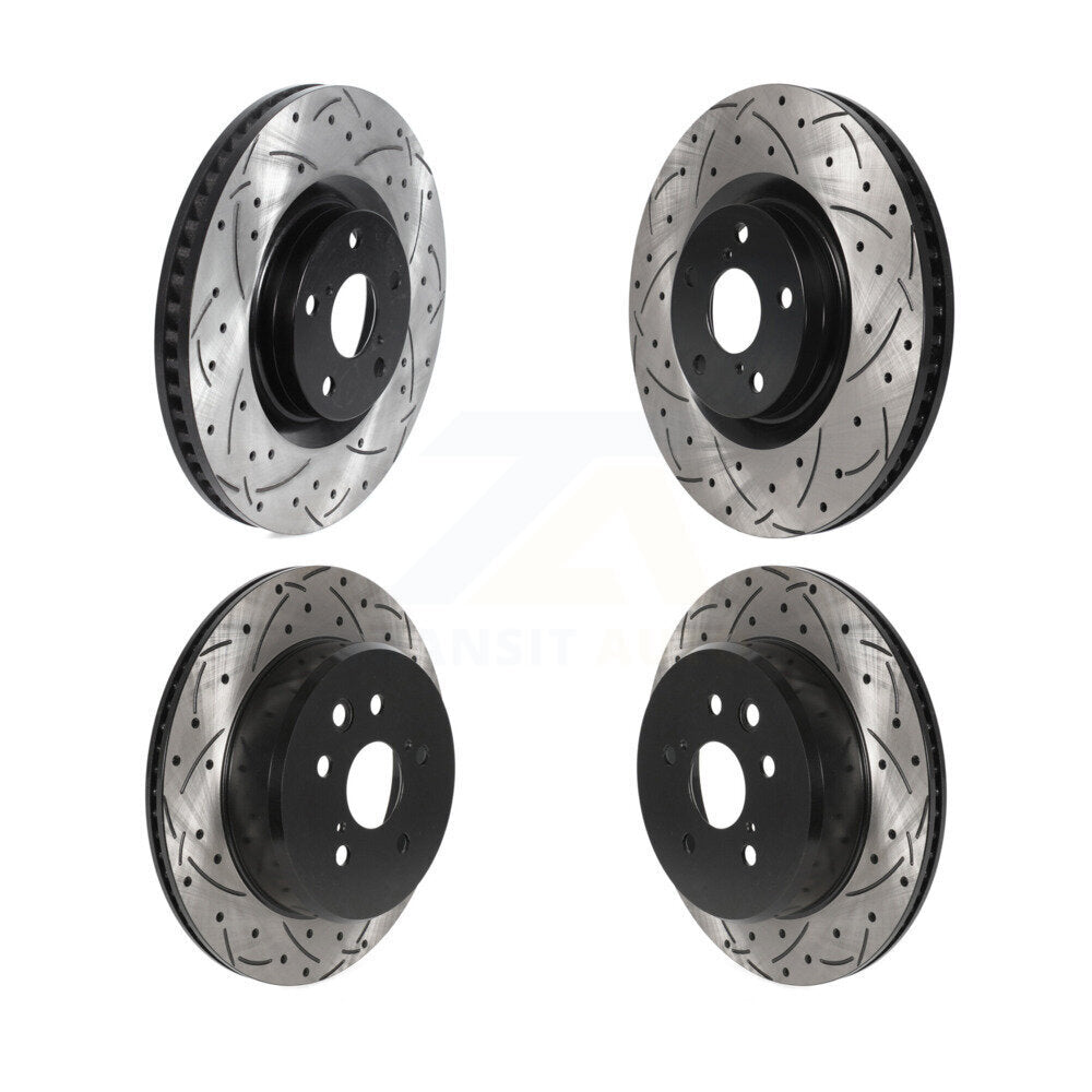 Drilled Slot Brake Rotors Front Rear Kit For Lexus IS300 IS350 GS350 RC350 RC300