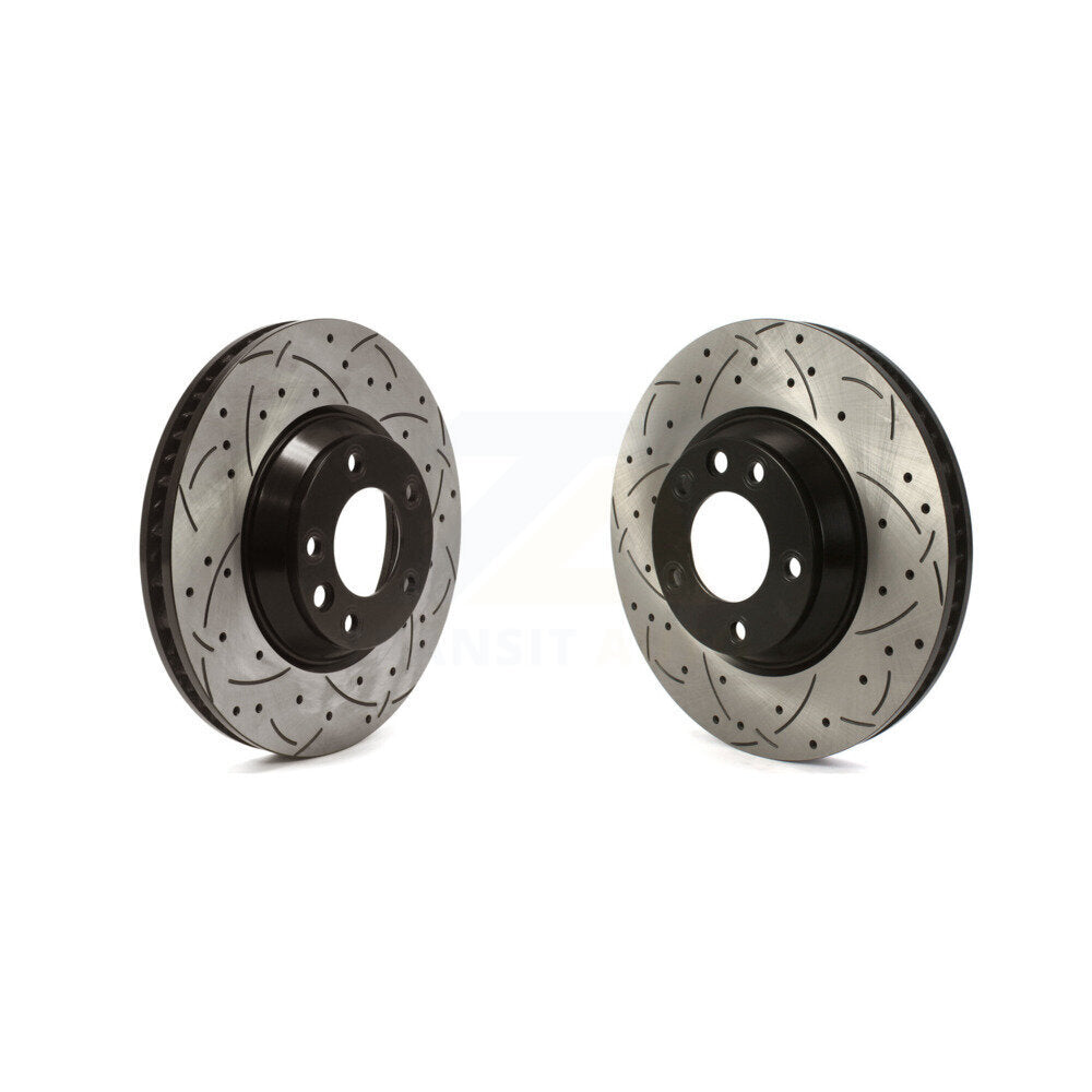 Drill Slot Brake Rotors Front Kit For Audi Q7 Porsche Cayenne Volkswagen Touareg