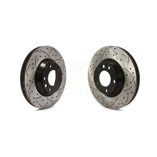 Drill Slot Brake Rotors Front Kit For Audi Q7 Porsche Cayenne Volkswagen Touareg