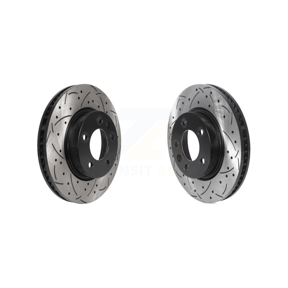 Drilled Slot Disc Brake Rotors Front Kit For Volkswagen Touareg Porsche Cayenne