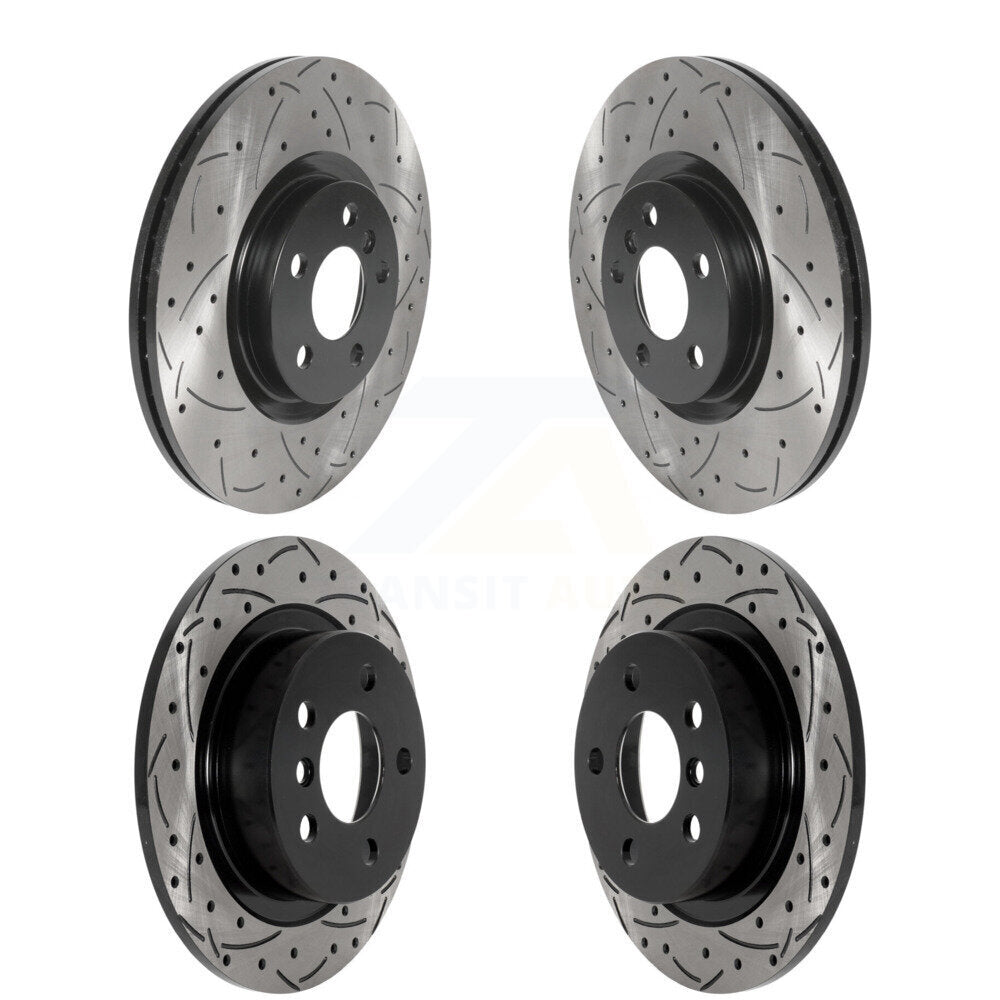 Drill Slot Brake Rotors Front Rear Kit For 17-23 Mini Cooper Countryman S ALL4