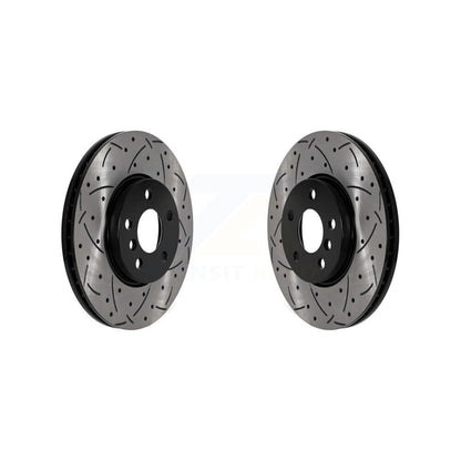 Coated Drill Slot Disc Brake Rotor Front Pair For Mini Cooper Countryman Clubman