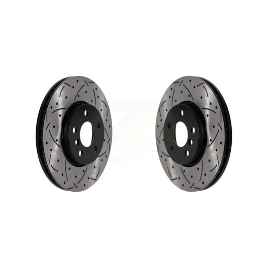 Coated Drill Slot Disc Brake Rotor Front Pair For Mini Cooper Countryman Clubman