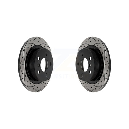 Drilled Slot Brake Rotor Rear Pair For Mini Cooper Countryman Clubman BMW i3 i3s