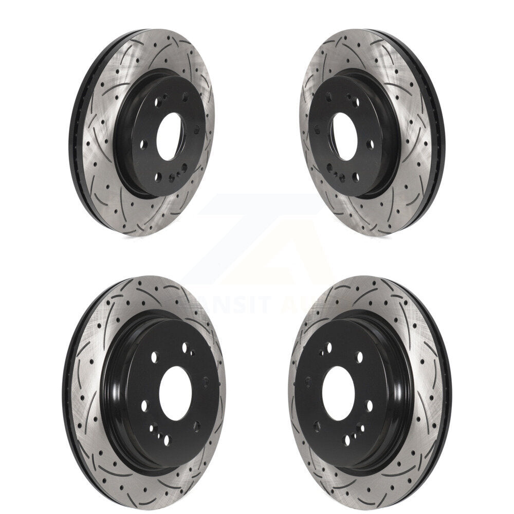 Drill Slot Brake Rotor Front Rear Kit For GMC Chevrolet Silverado 1500 Sierra XL