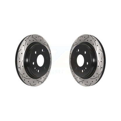 Drill Slot Brake Rotor Rear Pair For GMC Chevrolet Silverado 1500 Sierra Limited