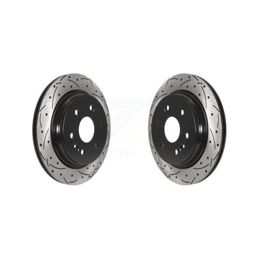 Drill Slot Brake Rotor Rear Pair For GMC Chevrolet Silverado 1500 Sierra Limited
