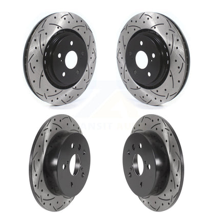 Drill Slot Brake Rotor Front Rear Kit For Toyota Camry With Manual Parking