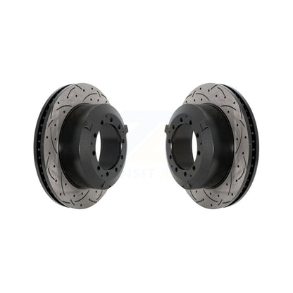 Drill Slot Brake Rotor Rear Pair For Ford F-350 Super Duty F-450 F-550 TerraStar