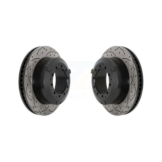 Drill Slot Brake Rotor Rear Pair For Ford F-350 Super Duty F-450 F-550 TerraStar
