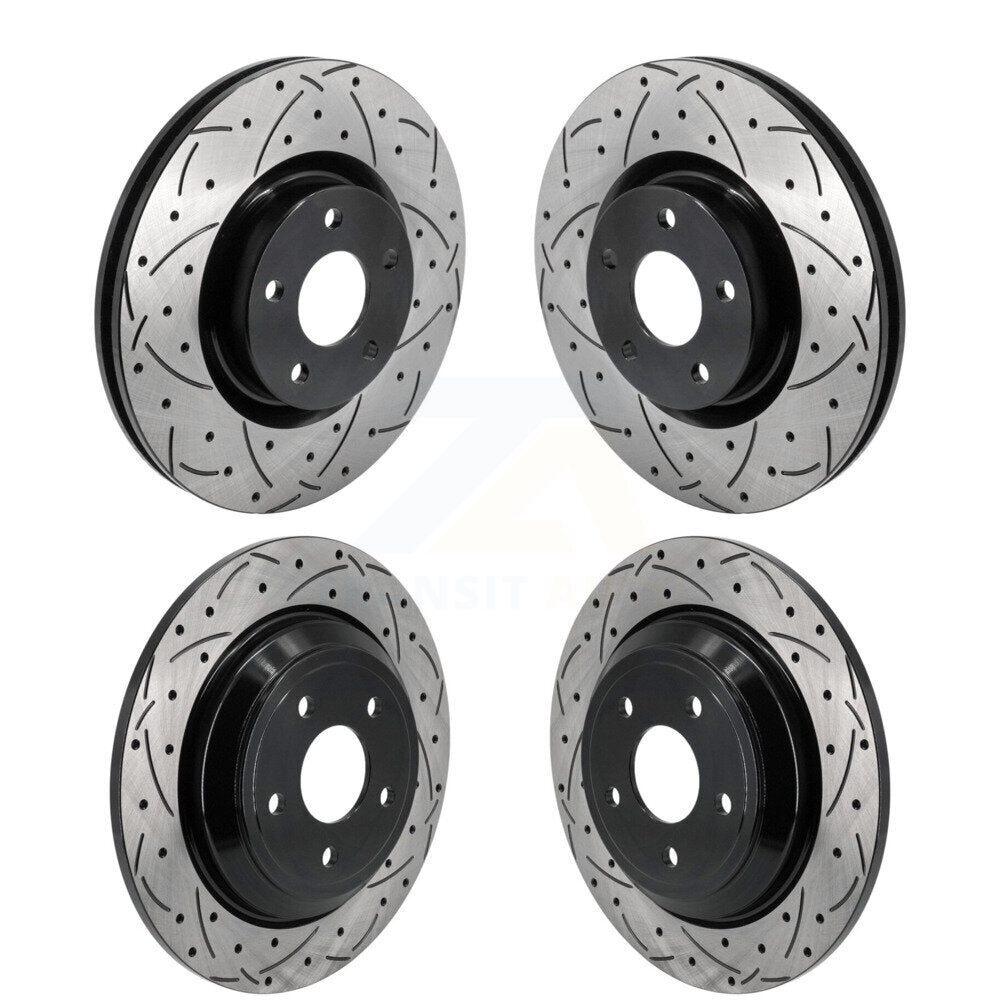 Drill Slot Disc Brake Rotors Front Rear Kit For Ford Escape Bronco Sport Lincoln