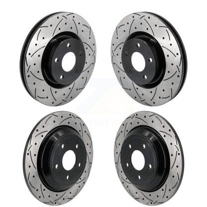 Drill Slot Disc Brake Rotors Front Rear Kit For Ford Escape Bronco Sport Lincoln