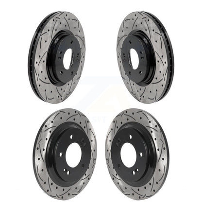 Drilled Slot Brake Rotors Front Rear Kit For Hyundai Kona Sonata Kia Niro EV K5