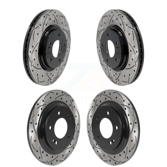 Drilled Slot Brake Rotors Front Rear Kit For Hyundai Kona Sonata Kia Niro EV K5