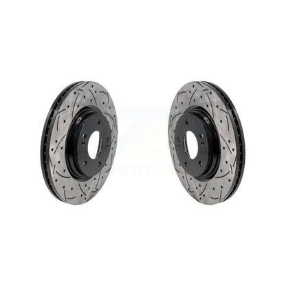 Drill Slot Brake Rotor Front Pair For Hyundai Elantra Kona Sonata Kia Niro EV K5
