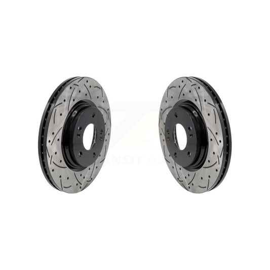 Drill Slot Brake Rotor Front Pair For Hyundai Elantra Kona Sonata Kia Niro EV K5