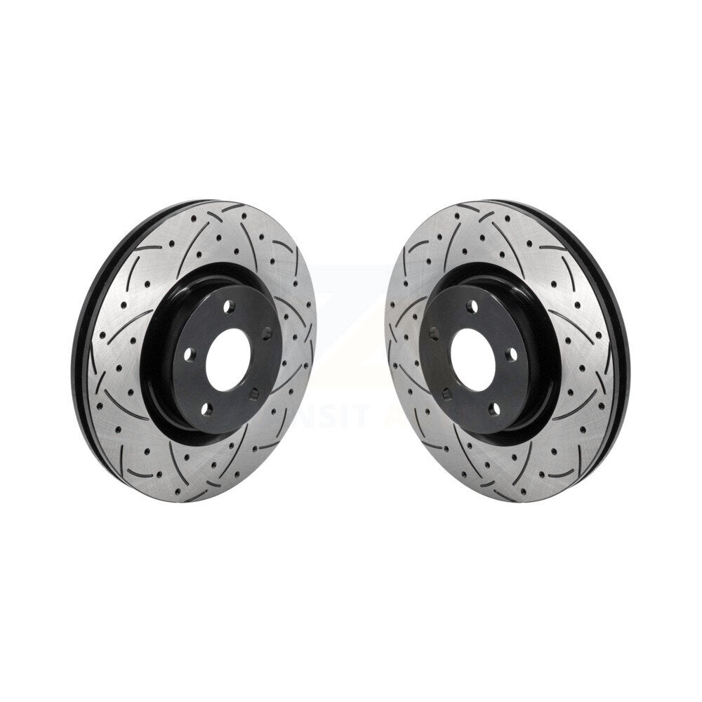 Drilled Slot Brake Rotor Front Pair For Ford Escape Bronco Sport Lincoln Corsair
