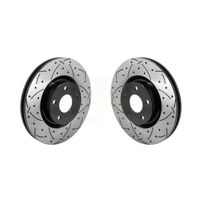 Drilled Slot Brake Rotor Front Pair For Ford Escape Bronco Sport Lincoln Corsair