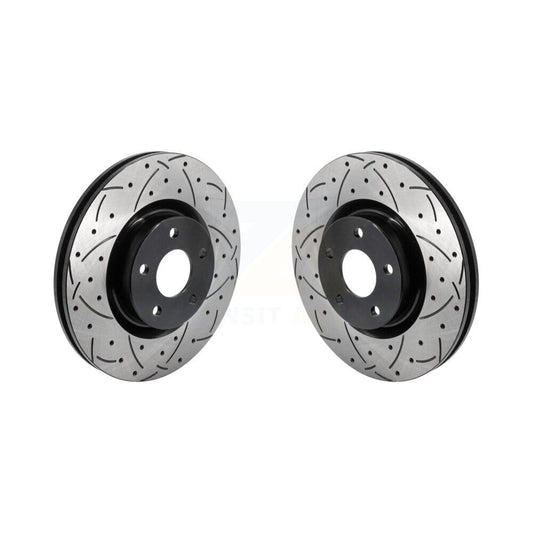 Drilled Slot Brake Rotor Front Pair For Ford Escape Bronco Sport Lincoln Corsair