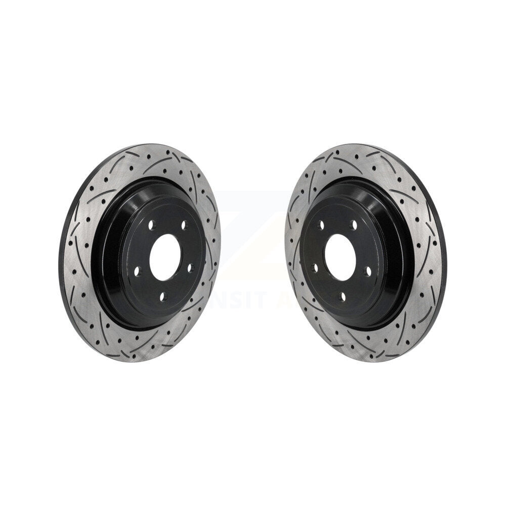 Drill Slot Disc Brake Rotor Rear Pair For Ford Escape Bronco Sport Focus Lincoln