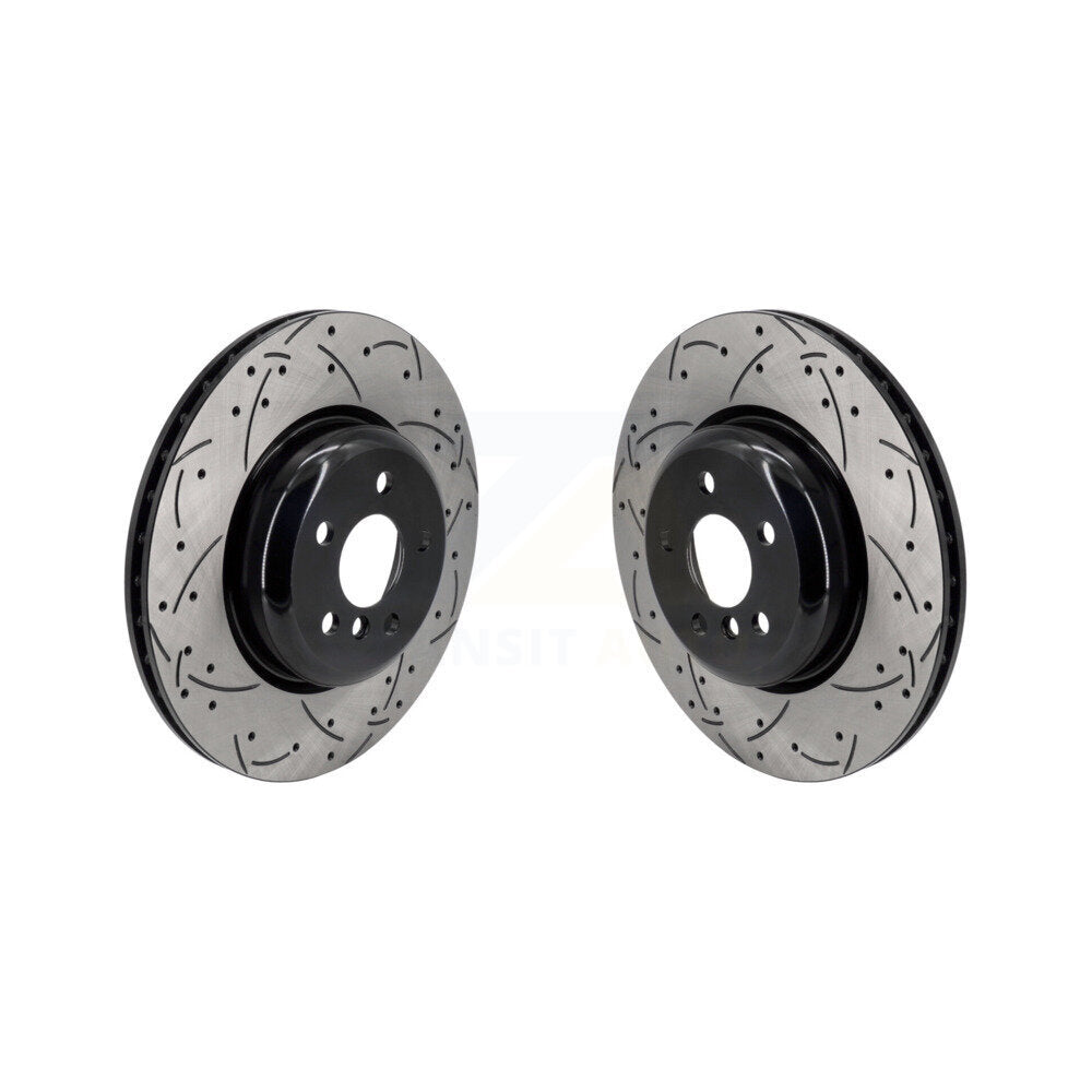 Drill Slot Brake Rotor Rear Pair For BMW X3 X5 330i xDrive X4 530i X7 540i M340i