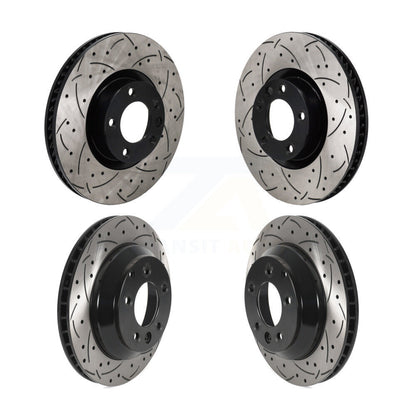 Drill Slot Brake Rotor Hub Front Rear Kit For Volkswagen Touareg Porsche Cayenne