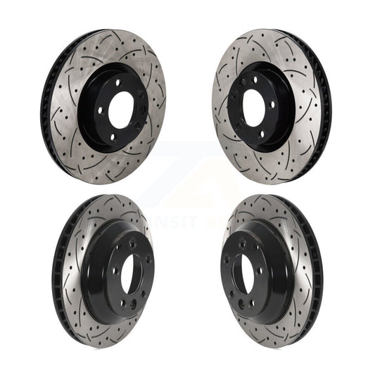 Drill Slot Brake Rotor Hub Front Rear Kit For Volkswagen Touareg Porsche Cayenne