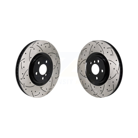 Drilled Slot Brake Rotor Front Kit For Mini Cooper Countryman BMW X2 228i xDrive