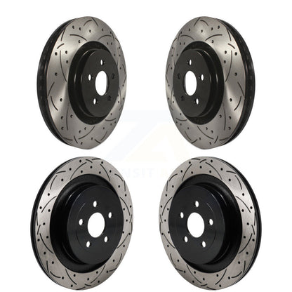 Coated Drill Slot Disc Brake Rotor Front Rear Kit For Ford Edge Lincoln Nautilus