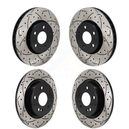 Coated Drill Slot Disc Brake Rotors Front Rear Kit For Mercedes-Benz A220 CLA250