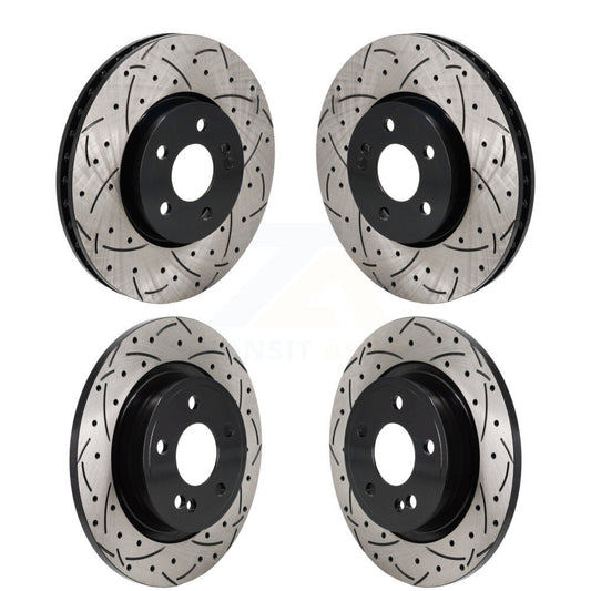 Coated Drill Slot Disc Brake Rotors Front Rear Kit For Mercedes-Benz A220 CLA250