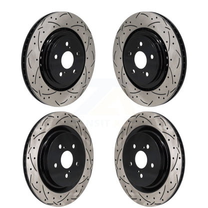 Drilled Slot Brake Rotor Front Rear Kit For Toyota Highlander Lexus RX350 RX350h