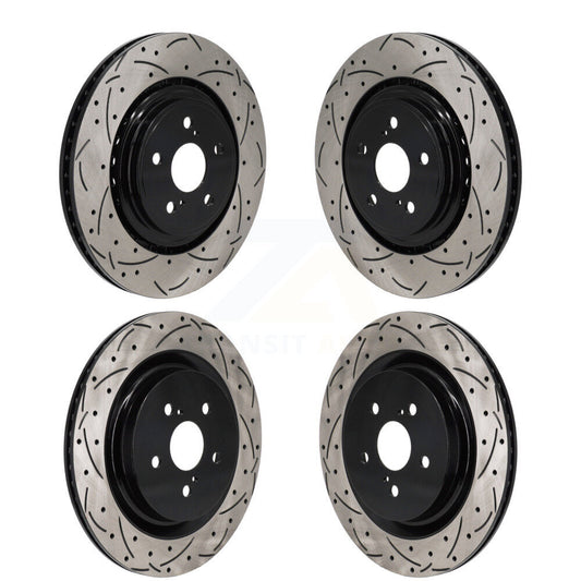 Drilled Slot Brake Rotor Front Rear Kit For Toyota Highlander Lexus RX350 RX350h