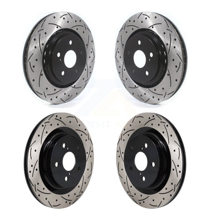 Drill Slot Brake Rotors Front Rear Kit For Lexus NX350h NX350 NX250 Toyota Crown