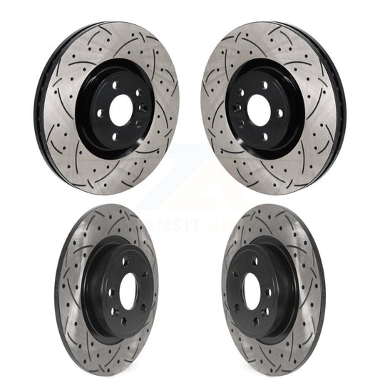 Drill Slot Disc Brake Rotor Front Rear Kit For Land Rover Discovery Sport Jaguar