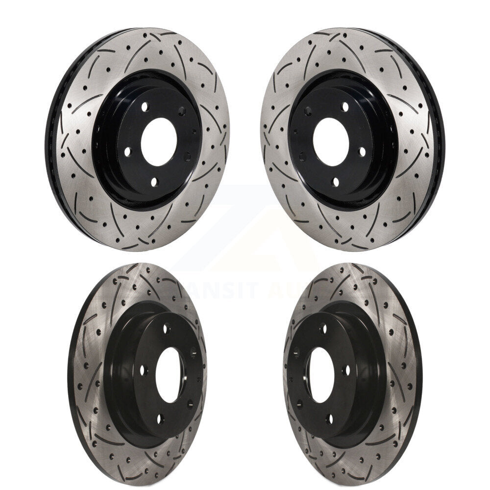 Drilled Slot Disc Brake Rotors Front Rear Kit For 2019-2021 Mazda 6 Turbocharged