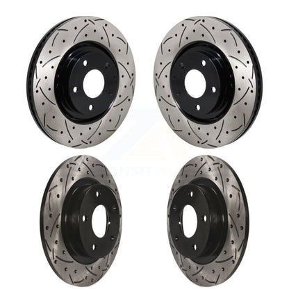 Drilled Slot Disc Brake Rotors Front Rear Kit For 2019-2021 Mazda 6 Turbocharged