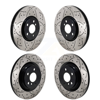 Coated Drilled Slot Disc Brake Rotors Front Rear Kit For Mini Cooper Countryman