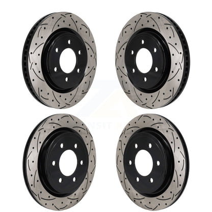 Drilled Slot Disc Brake Rotors Front Rear Kit For Ford F-150 Expedition Lincoln