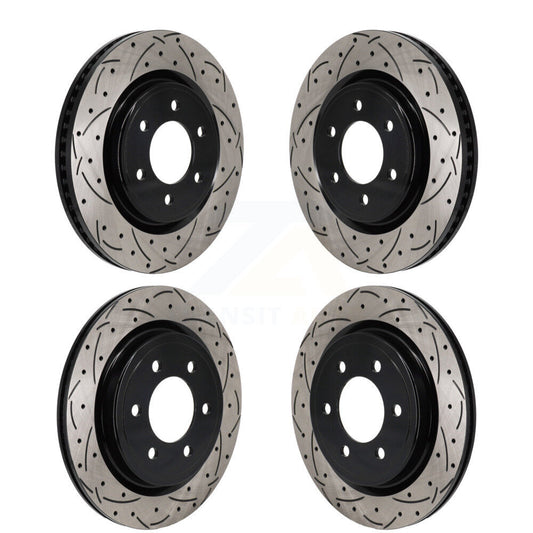 Drilled Slot Disc Brake Rotors Front Rear Kit For Ford F-150 Expedition Lincoln