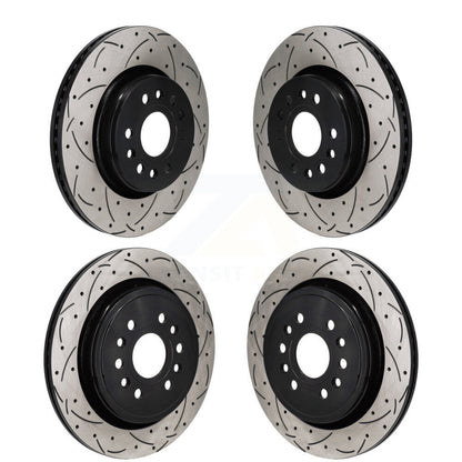 Drilled Slot Disc Brake Rotors Front Rear Kit For Ram 1500 Jeep Wagoneer Grand L