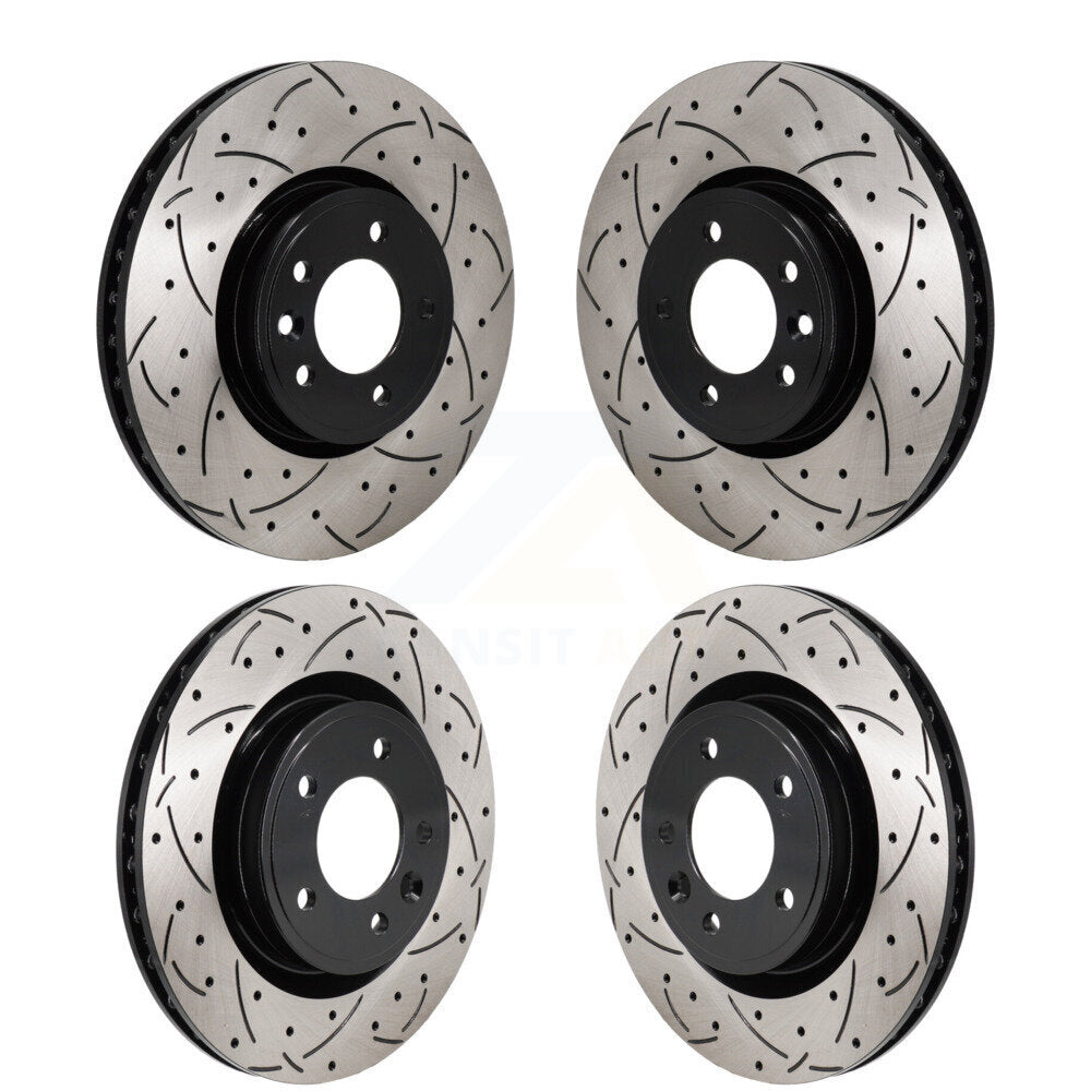 Drill Slot Disc Brake Rotors Front Rear Kit For Land Rover Range Sport Discovery