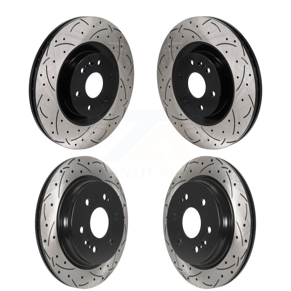 Drill Slot Brake Rotor Front Rear Kit For GMC Sierra 1500 Chevrolet Silverado XL