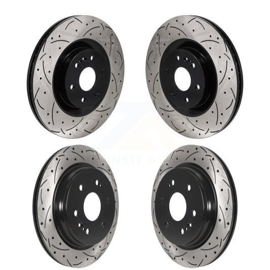 Drill Slot Brake Rotor Front Rear Kit For GMC Sierra 1500 Chevrolet Silverado XL